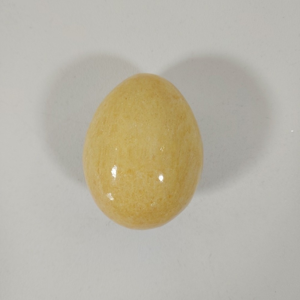 Pastel‎ Orange MARBLE GRANITE ALABASTER DECORATIVE EASTER EGG 2.75" x 1-3/4"